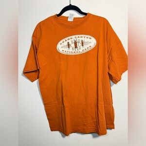 Delta Men's Orange Grand Canyon National Park Oval Graphic Tee
